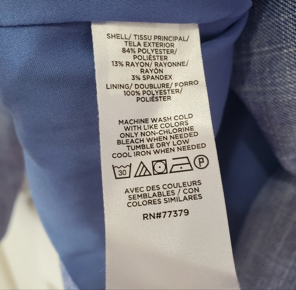 Ann Taylor Cutaway Blazer in Cross Weave Blue Size 4 NWT - Picture 6 of 15